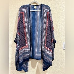 Plus size kimono- navy & pink- light weight